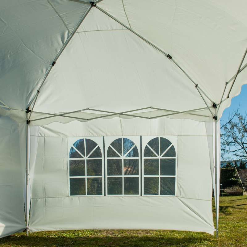 Lot de 2 cotés de tente pliable blanc mur et fenêtre
