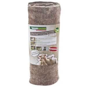 Feutre laine mouton 0.5x2m gris