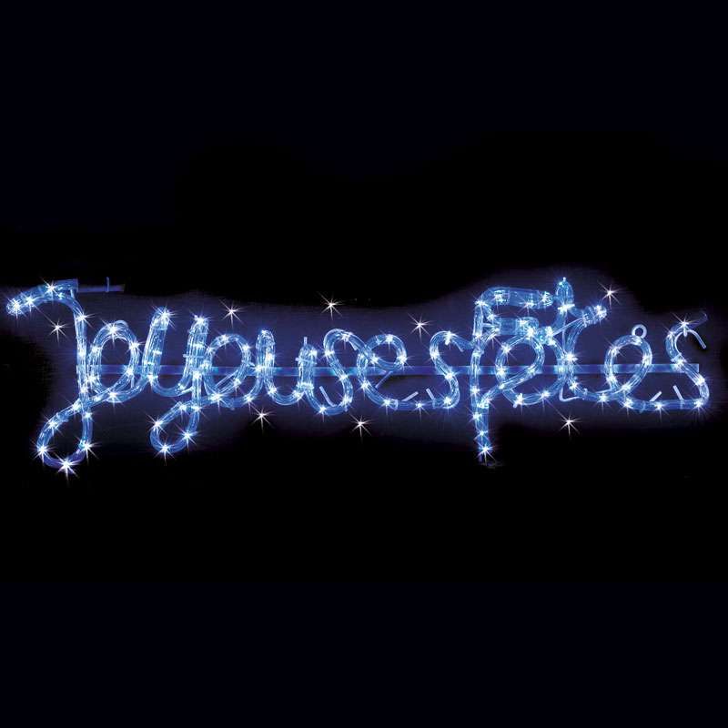 Joyeuses fêtes 100cm 112 LED bleu