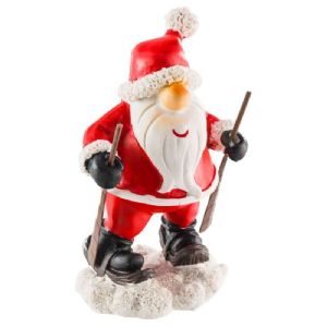 Père Noël petit bâton en raquettes 11.5cm