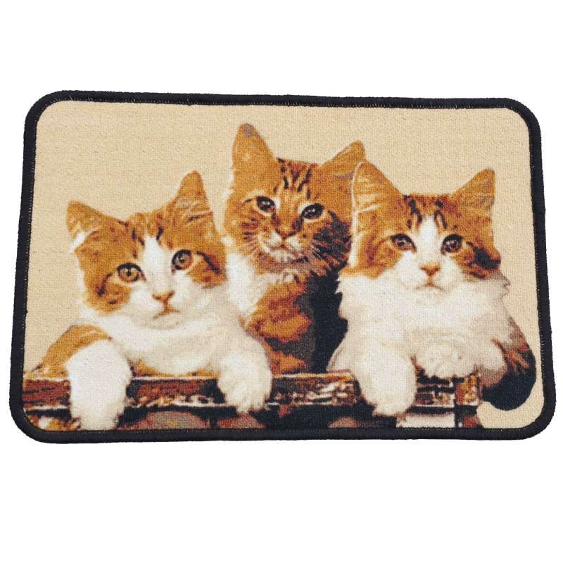 Tapis 40 x 60 cm motif les 3 chats