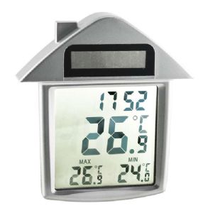 Thermomètre de fenêtre solaire à ventouse