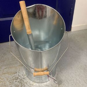 Seau 7 L et pelle à cendres en acier galvanisé WERKA PRO
