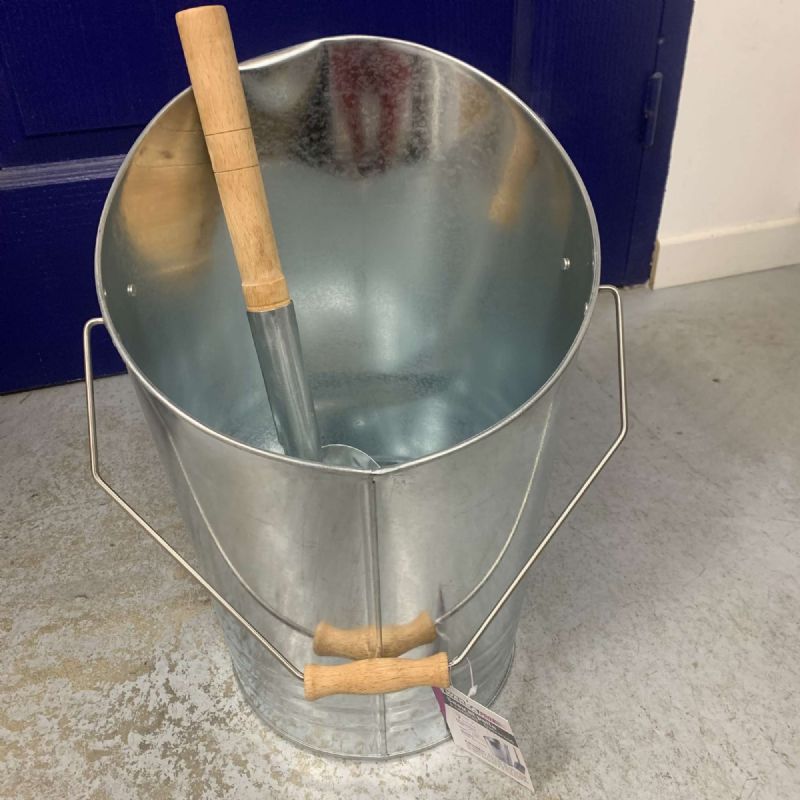 Seau 7 L et pelle à cendres en acier galvanisé WERKA PRO