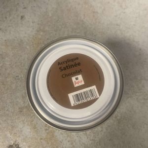Peinture acrylique satinée chocolat (0,5l)