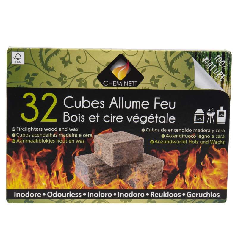 Allume feu cubes bois 100% naturel - Provence Outillage