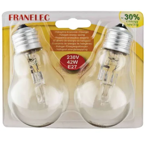 Ampoule éco-halogène e27 42w les 2pièces