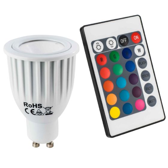Ampoule multicolore led gu10 avec Provence Outillage