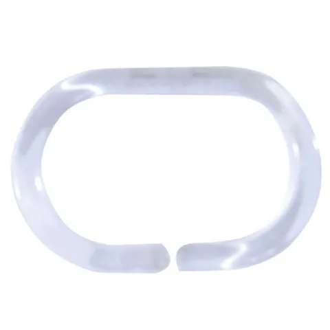 Anneaux rideau douche transparent 12 pièces