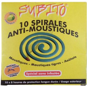 Anti moustiques spirales les 10 pièces Subito