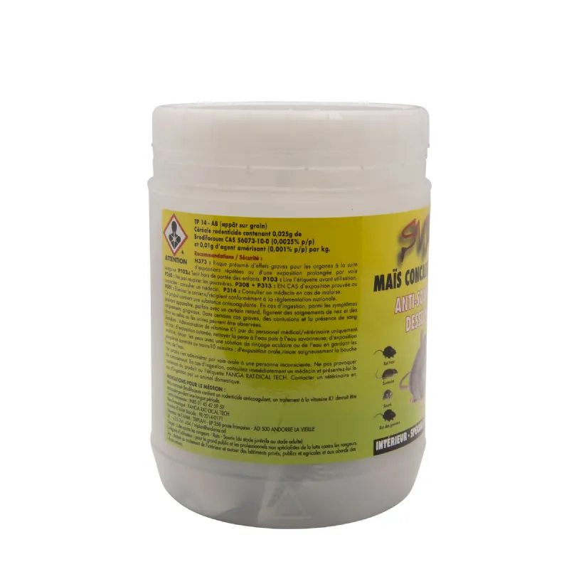 MAÏS CONCASSÉ BRODIFACOUM SOURIS/RATS 150G - SUBITO