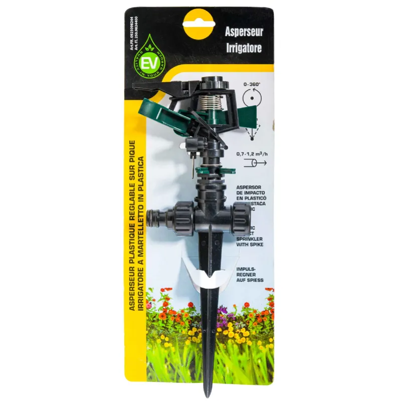 Arroseur circulaire tête plastique sur pic