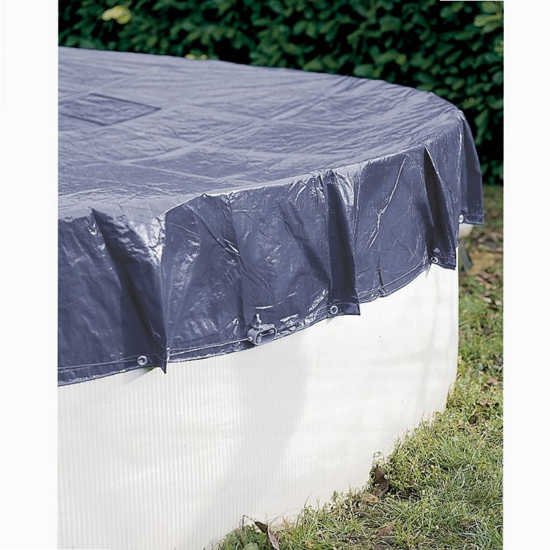 Bâche De Protection Bac à Sable Ronde 100 X 15 Cm - Étanche Oxford Vert Armée Avec Couvercle
