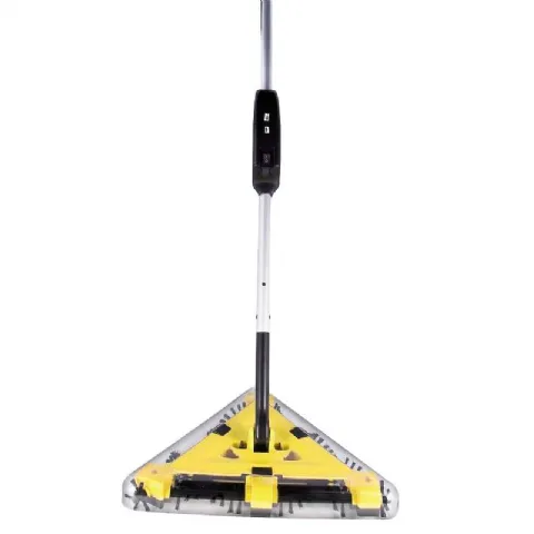 Balai triangulaire rechargeable a rouleaux