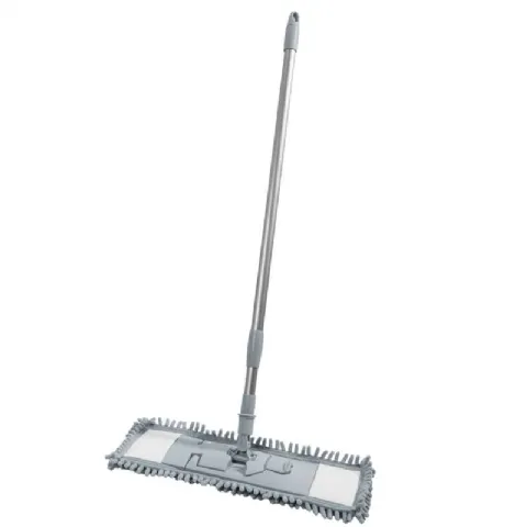 Balai microfibres 44cm avec manche 1.3m gris