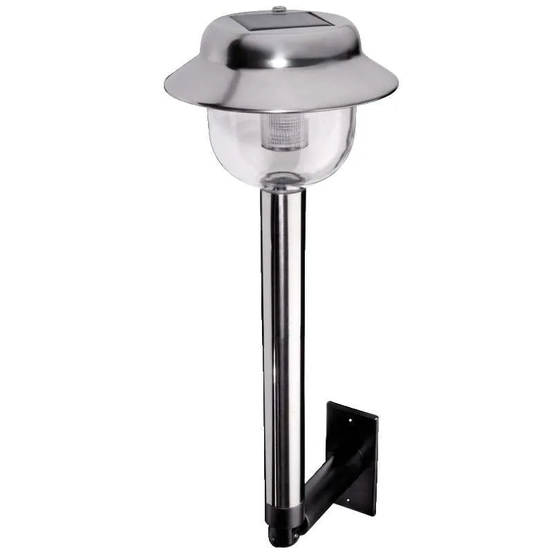 Balises solaires de jardin inox 2 pièces