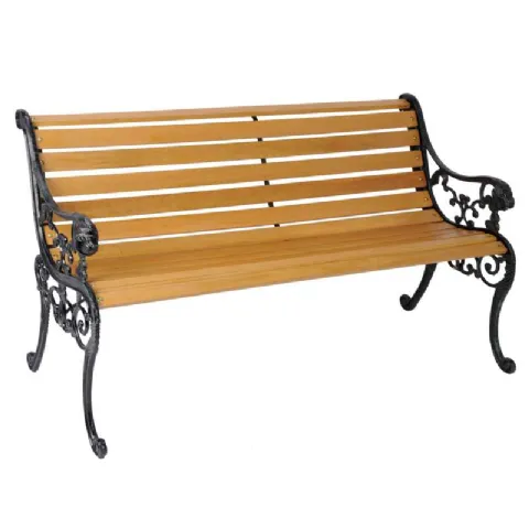 banc de jardin bois et fonte 122cm