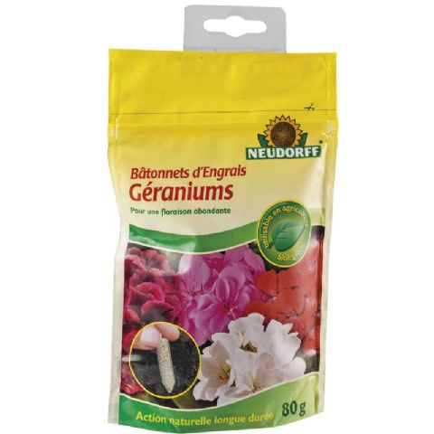 Bâtonnets d’engrais organique pour géraniums