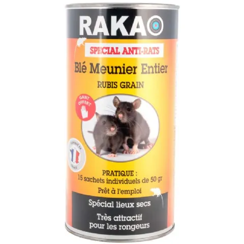 Anti souris et rats blé entier 15pcs