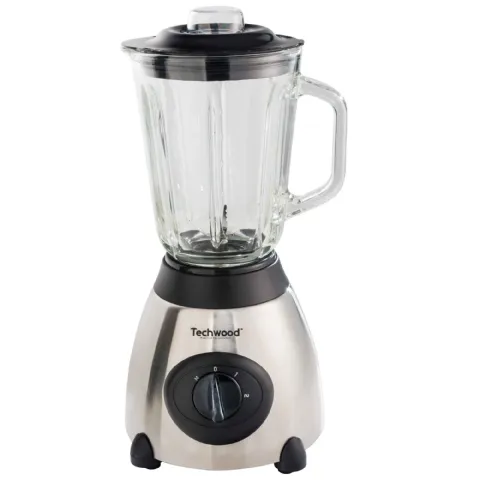 Blender inox avec bol en verre 500w