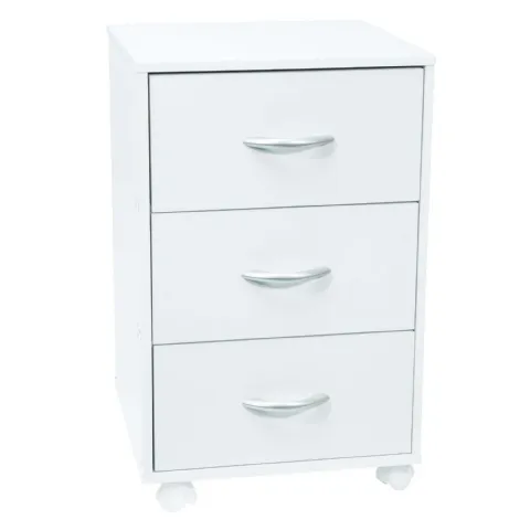 Meuble blanc 3 tiroirs sur roulettes Werkapro