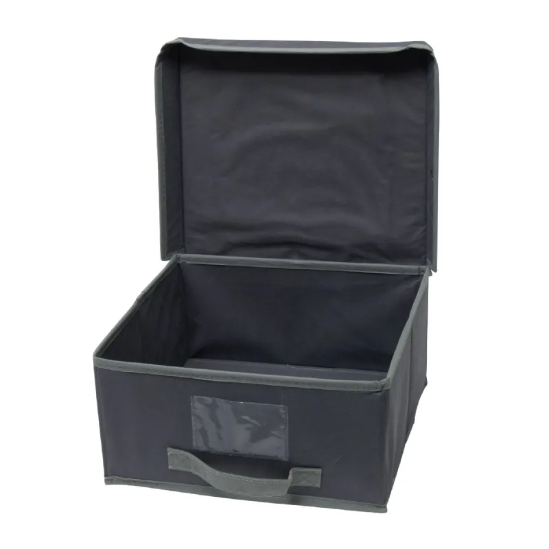 Boite rangement toile (31x28x15cm) + couvercle
