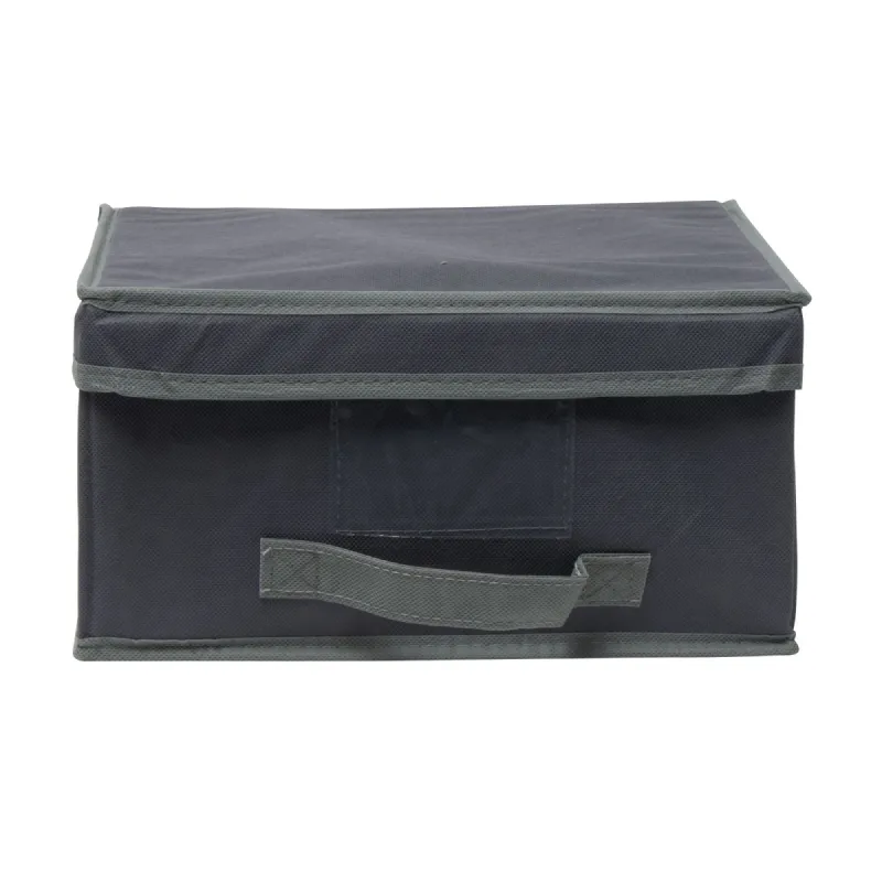 Boite rangement toile (31x28x15cm) + couvercle