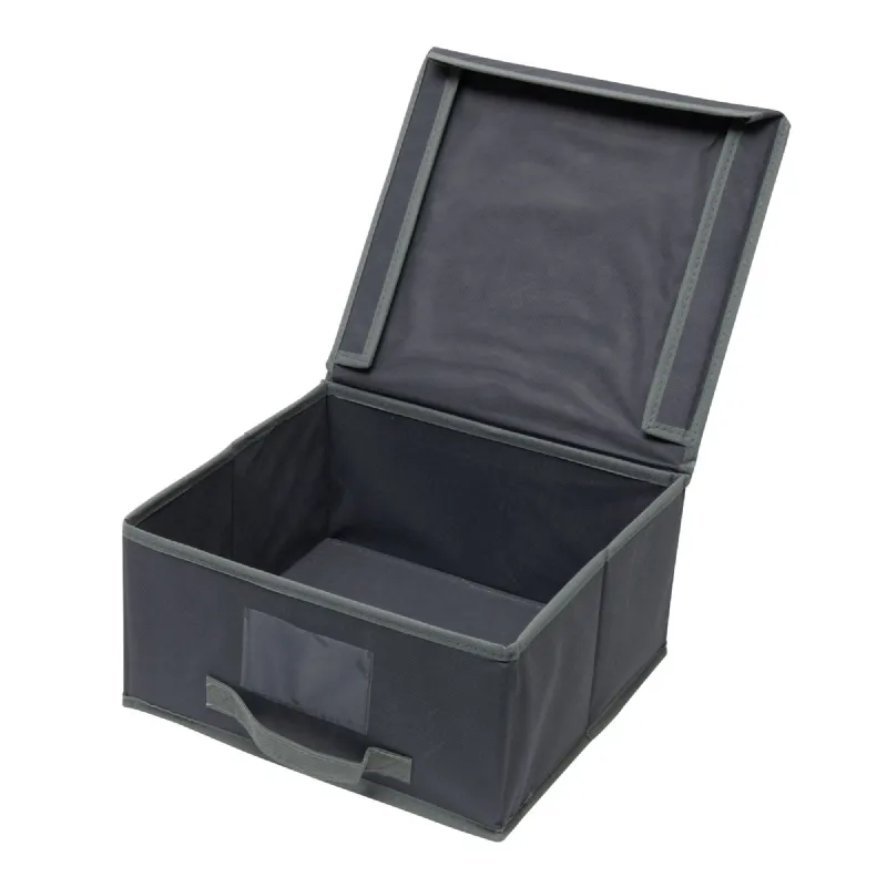 Boite rangement toile (31x28x15cm) + couvercle