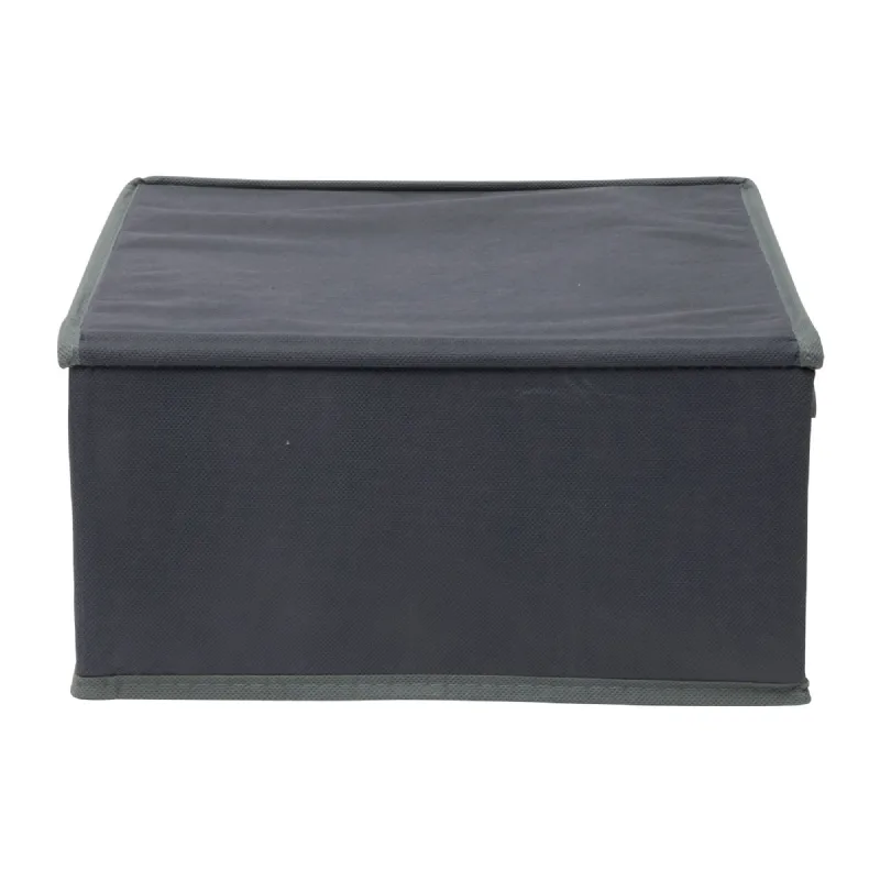 Boite rangement toile (31x28x15cm) + couvercle