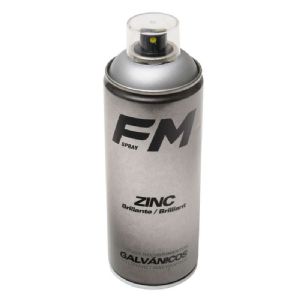 Bombe spray revêtement zinc brillant 400ml