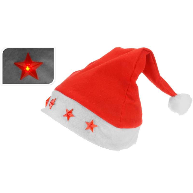Bonnet de Noël avec 5 étoiles lumineuses