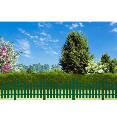 Bordure de jardin verte 60cm 4 pièces