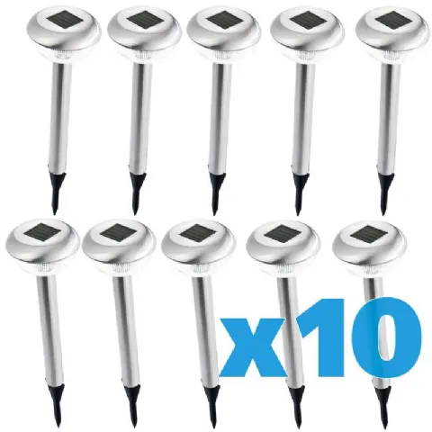 Borne solaire inox lot de 10