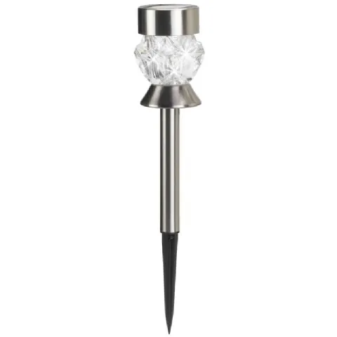 Borne solaire verre cristal 2 leds