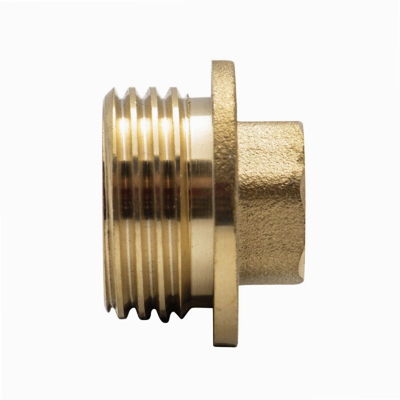 Lot De 4 Bouchons Filetés En Laiton 1/2 Pouce - Avec Joints Plats En Caoutchouc - Pour Obturer Des Robinets, Conduites D'eau, Vannes Machine à Laver - Étanchéité Parfaite, Résistant à La Corrosion