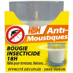 Bougie insecticide anti moustiques 18h HBM
