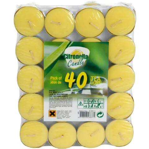 bougie citronnelle + coupelle alu 40pièces