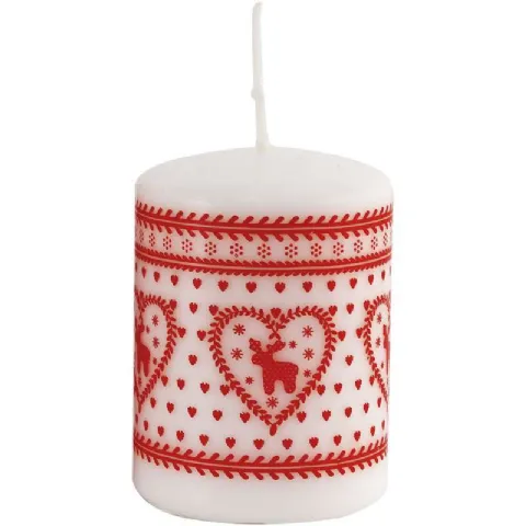 Bougies de Noël, décor rouge et blanc