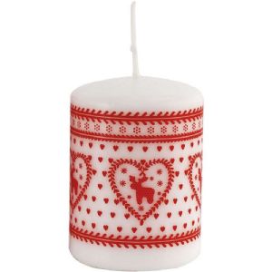 Bougies de Noël, décor rouge et blanc