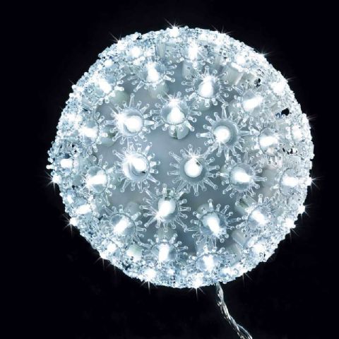 Boule clignotante blanche 100 LED