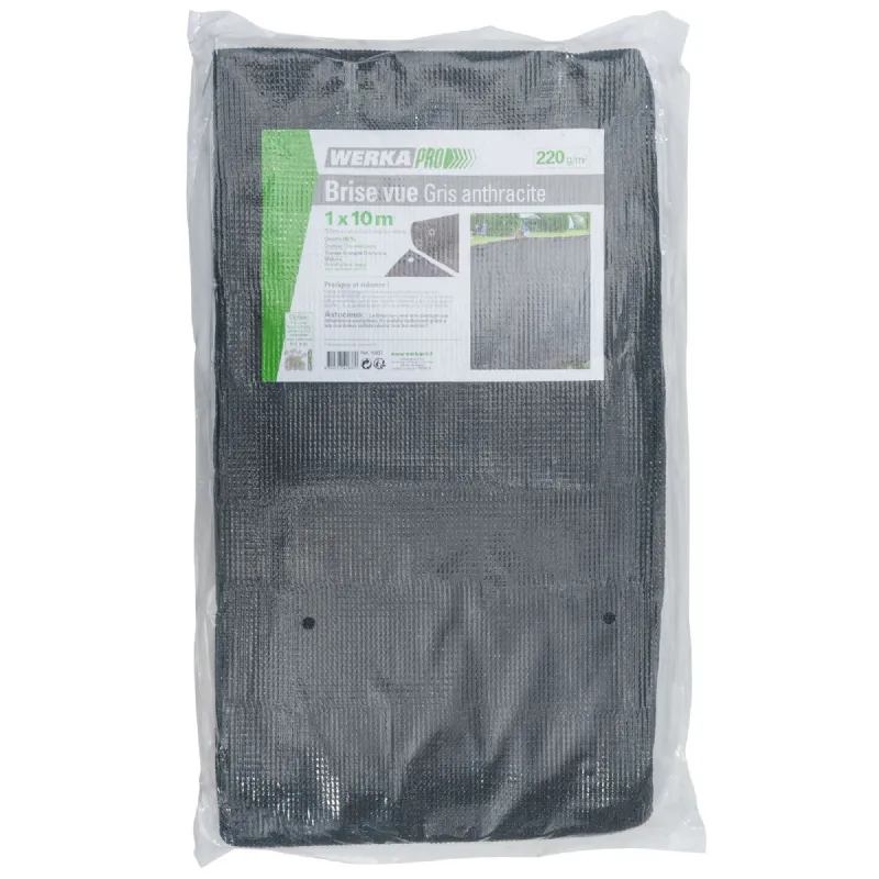 Brise vue gris anthracite 220g/m²  Werkapro