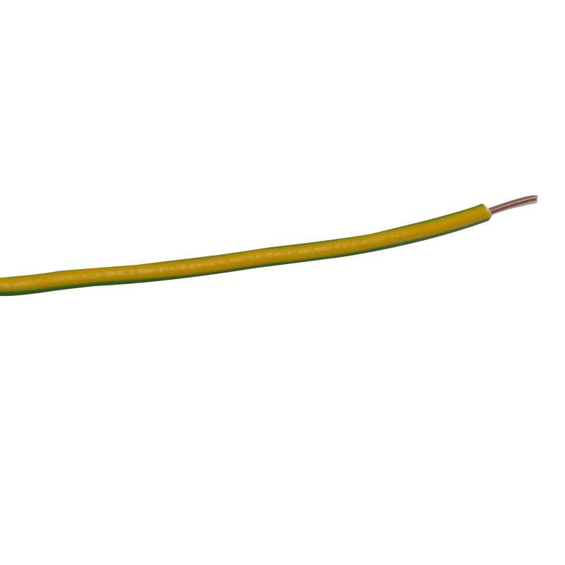 Câble électrique HO7V-U 1,5 mm² jaune-vert 25 m 