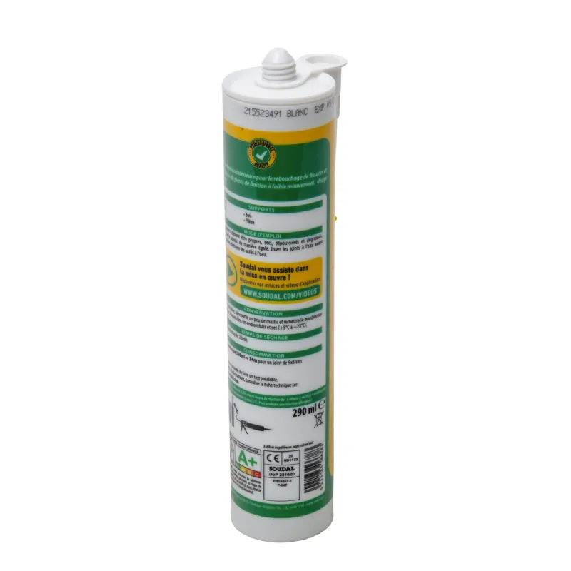 Cartouche mastic blanc pour maçonnerie