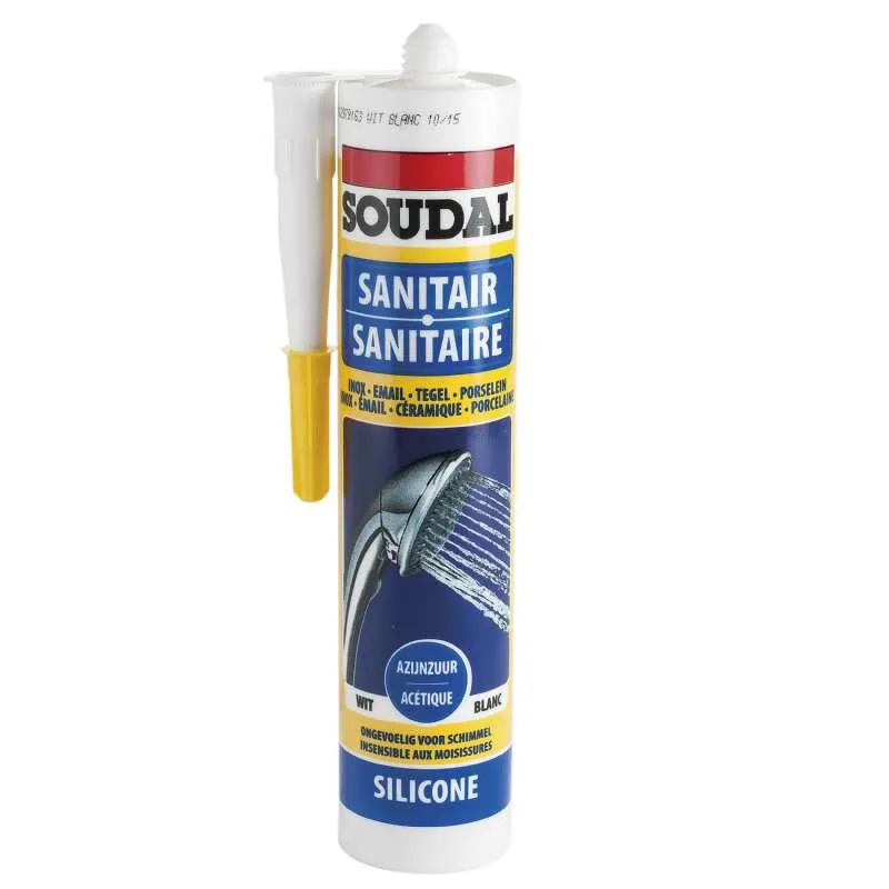 Cartouche silicone sanitaire blanc
