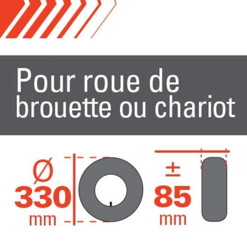 Chambre à air WERKA PRO pour roue 13''(330x85mm) - Provence Outillage