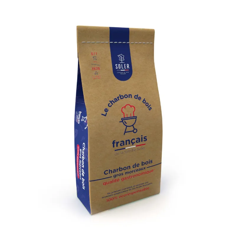Charbon de bois qualité gastronomique Soler 40L