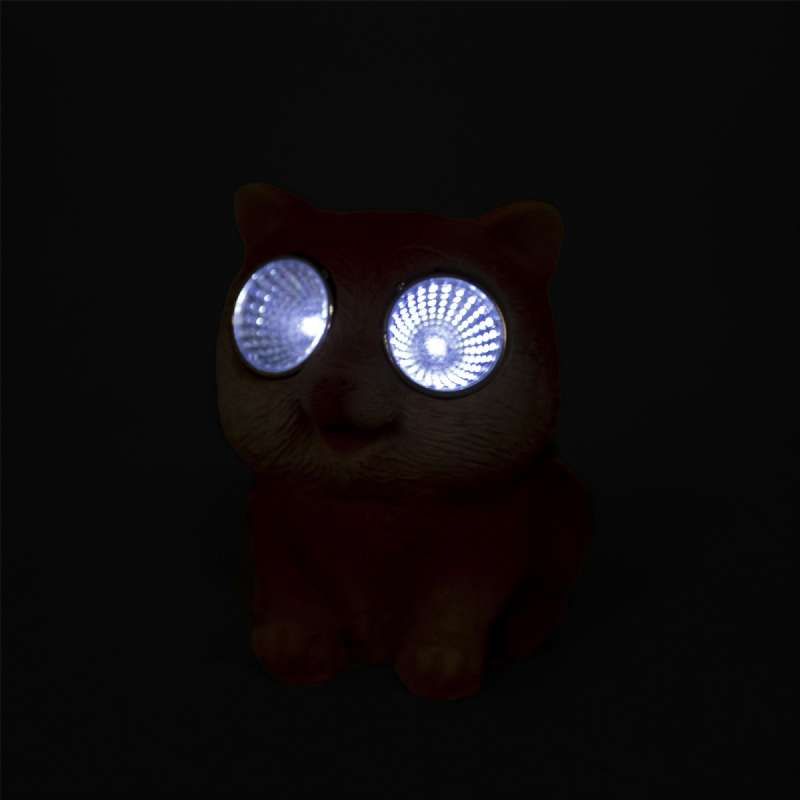 Chat solaire 2 LED 