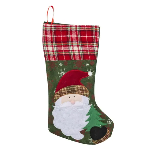 Chaussette avec Papa Noël (43 x 28 cm)