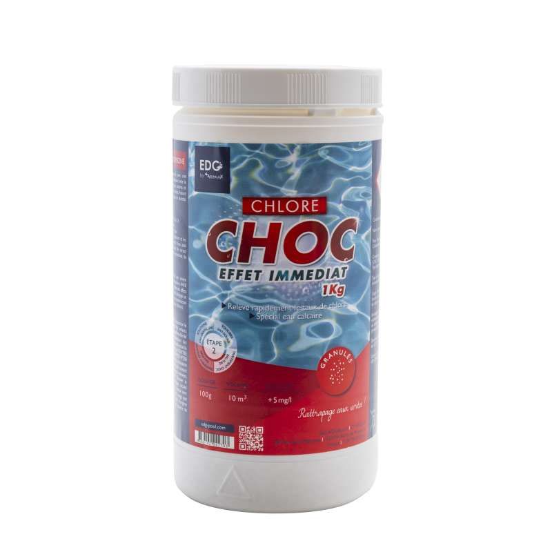 Chlore choc granulés 1 kg EDG by Aqualux - Provence Outillage