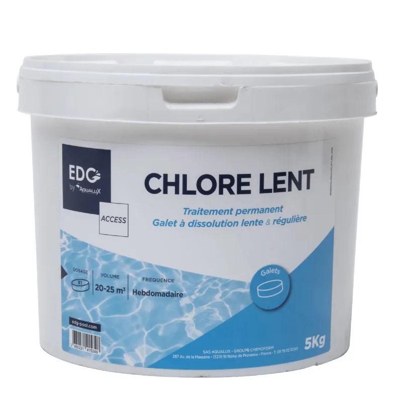 Chlore lent galets pour désinfection Diall 1kg